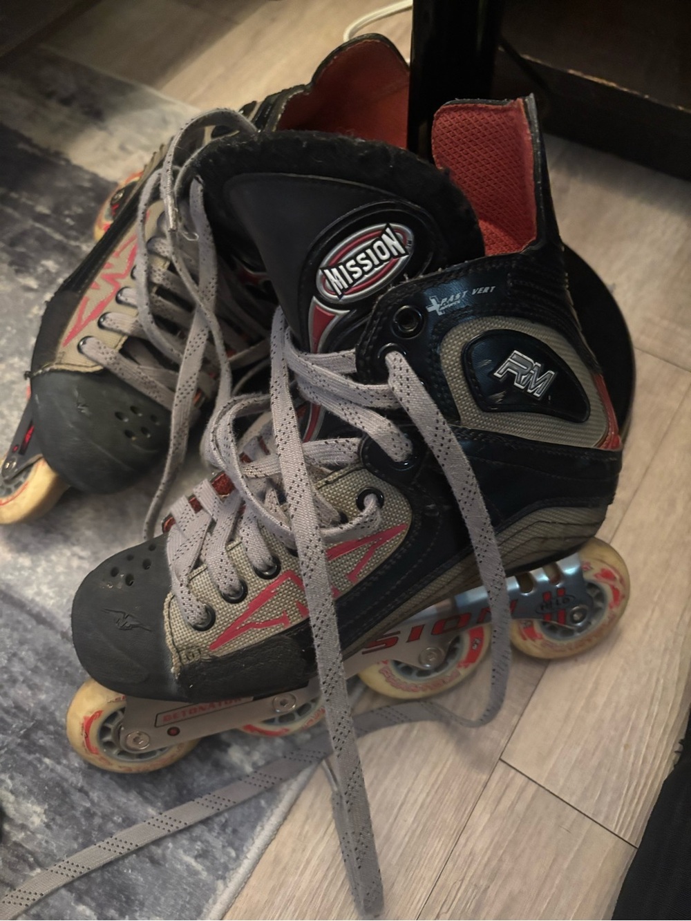 Mission Men's Inline Skate-Style Athletic roller blades in Black and Red